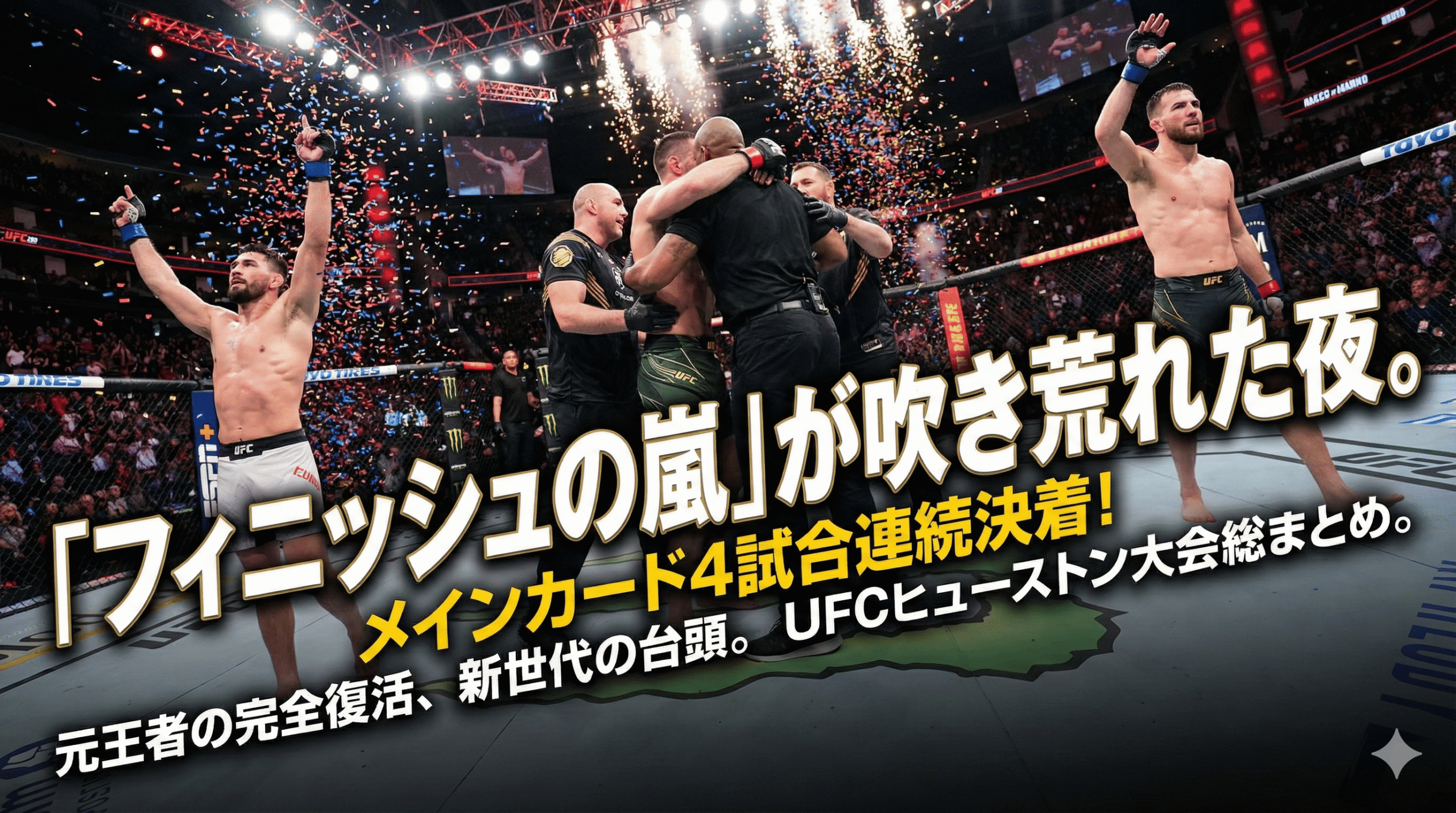 総まとめ：UFC Fight Night 267 ヒューストン　フィニッシュの嵐が吹き荒れた夜