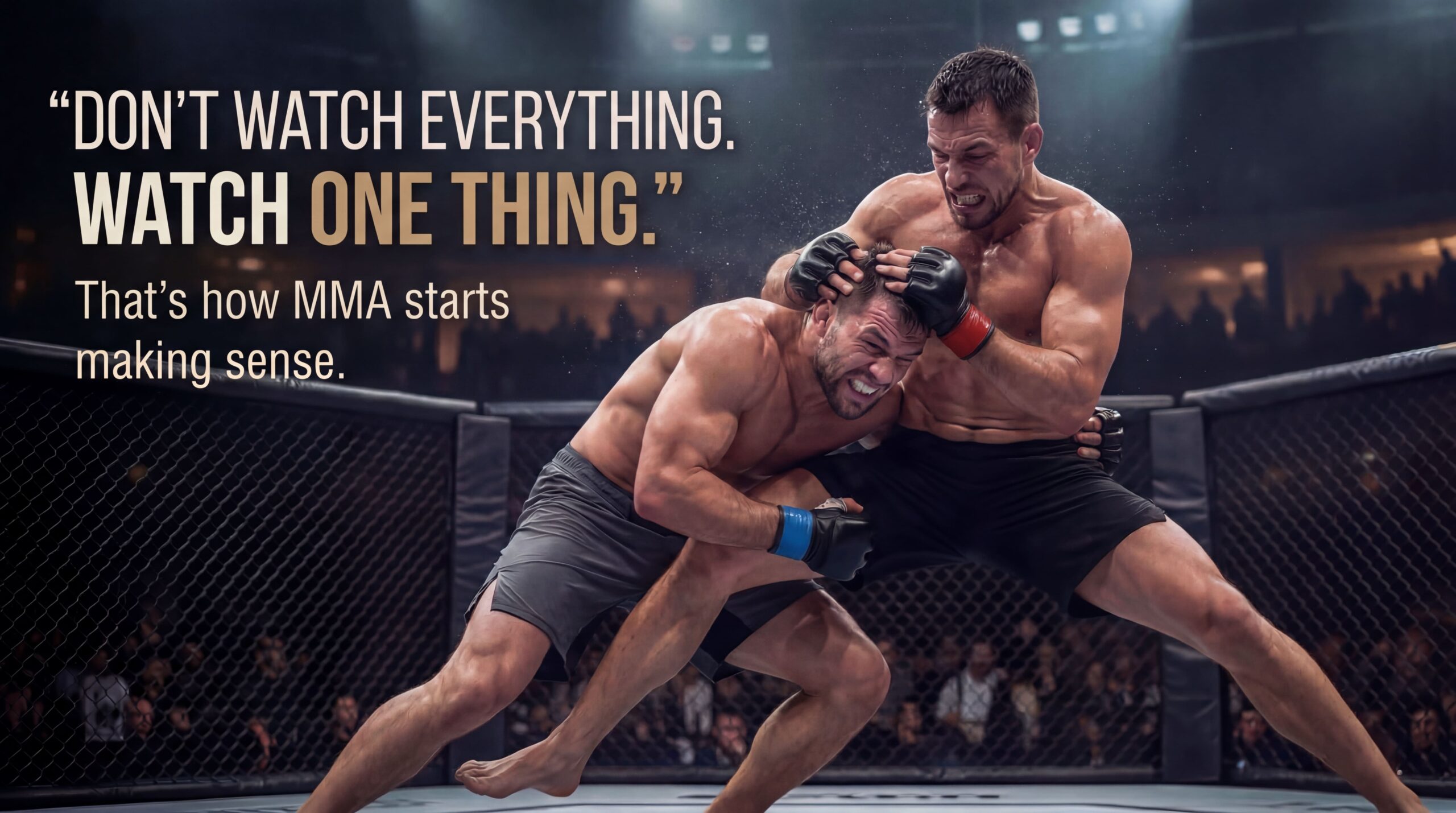 One simple tip to prevent your first UFC experience from being boring.