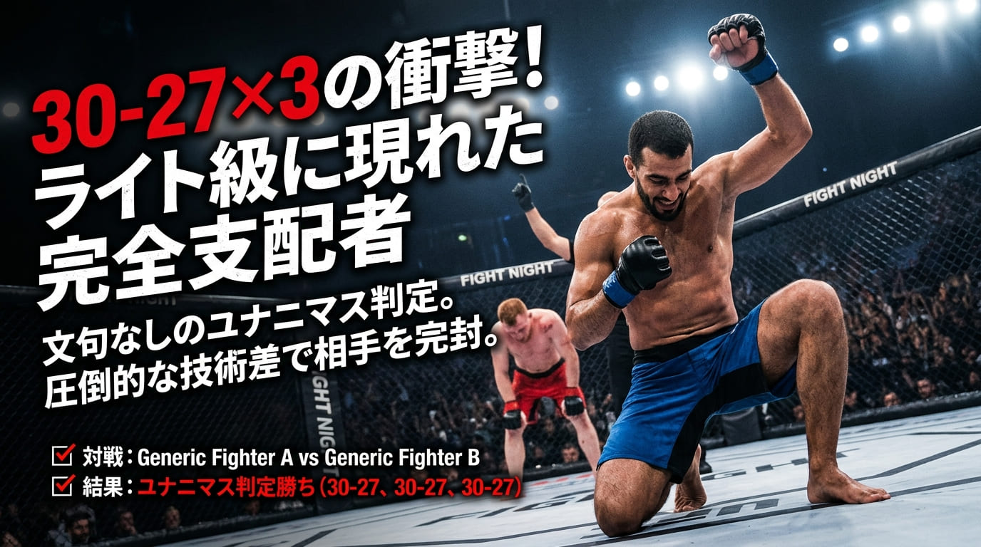 [Prelims Lightweight] Shem Rock vs. Abdul Kareem Al Serwadi Result  30-27 x 3 unanimous decision