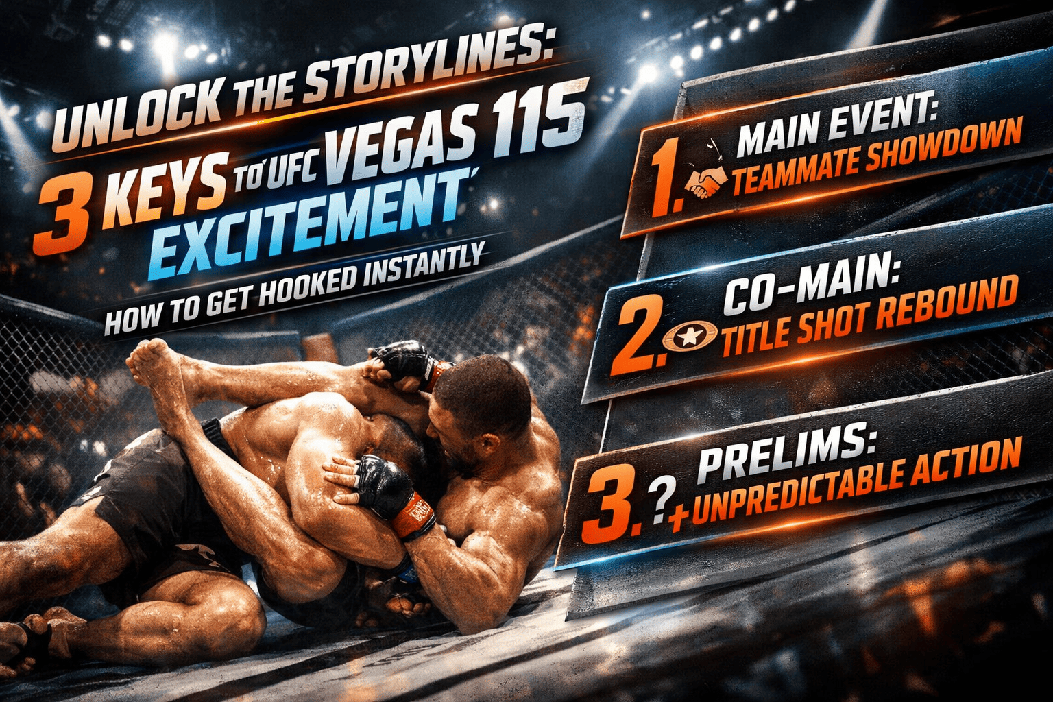 Top 3 Key Points to Watch at UFC Las Vegas 115  Get Started with How to Enjoy It Even as a First-Time Viewer