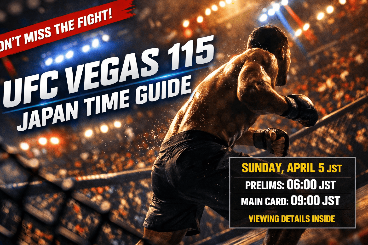 UFC Las Vegas 115 Date, Venue, and How to Watch