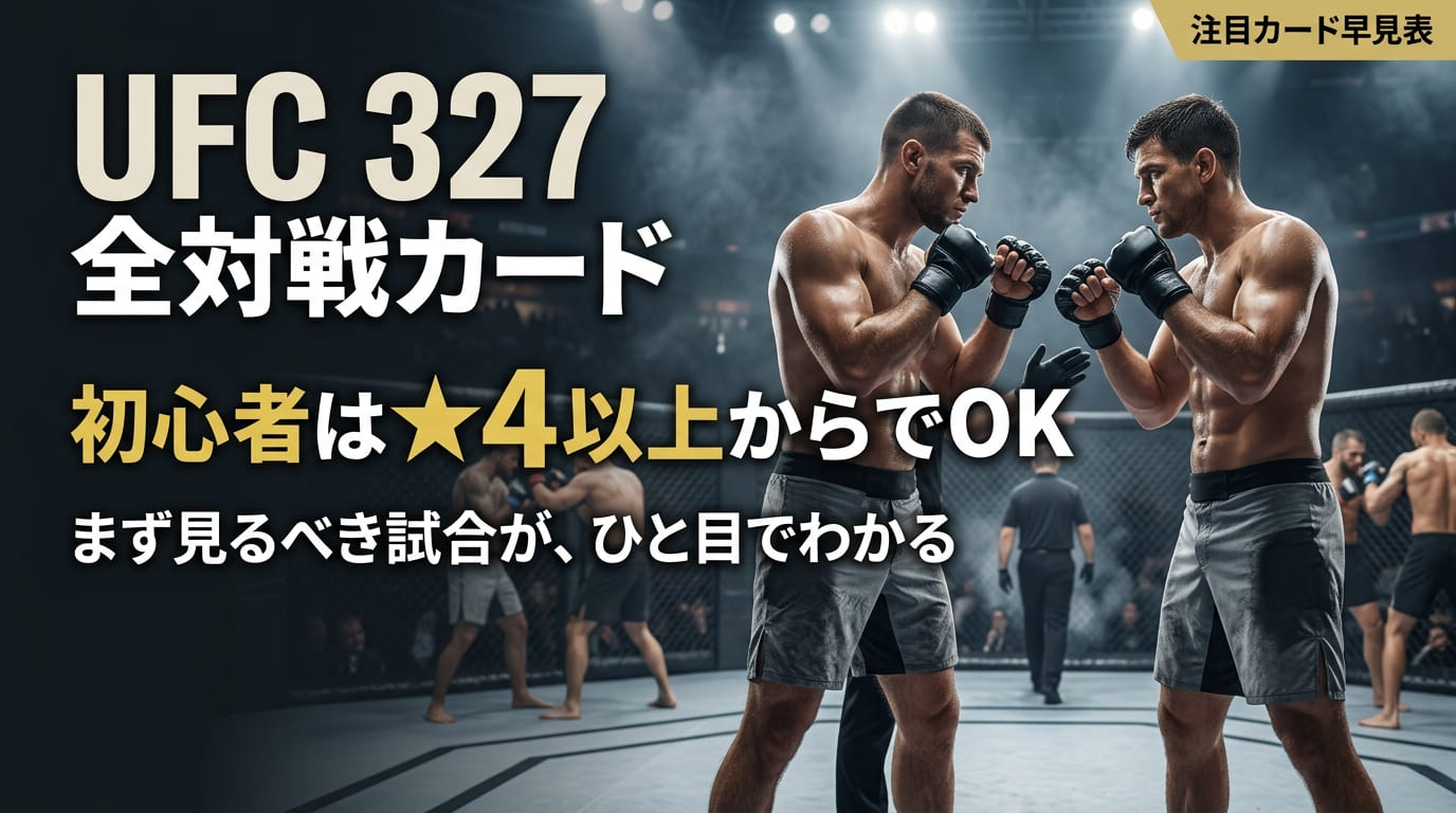 UFC 327 Full Fight Card (Highlight Level ★)