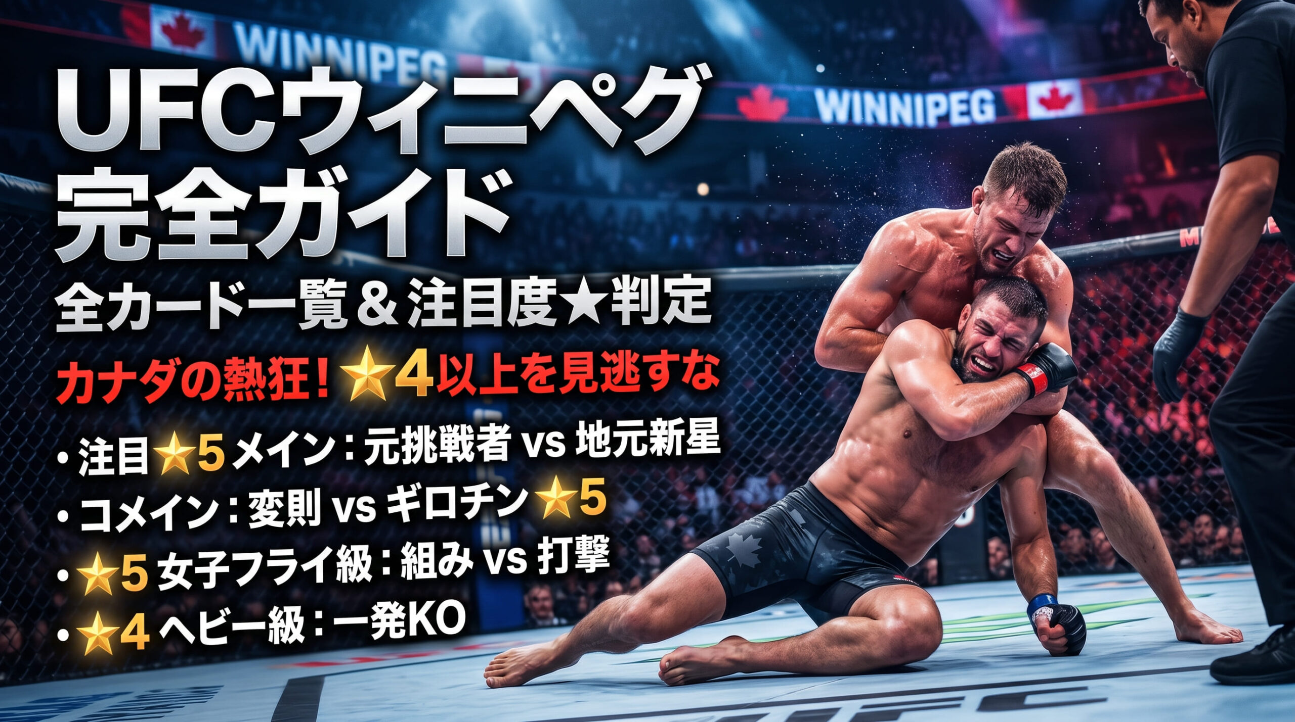 UFC Winnipeg  List of Public Fights & Highlights ★