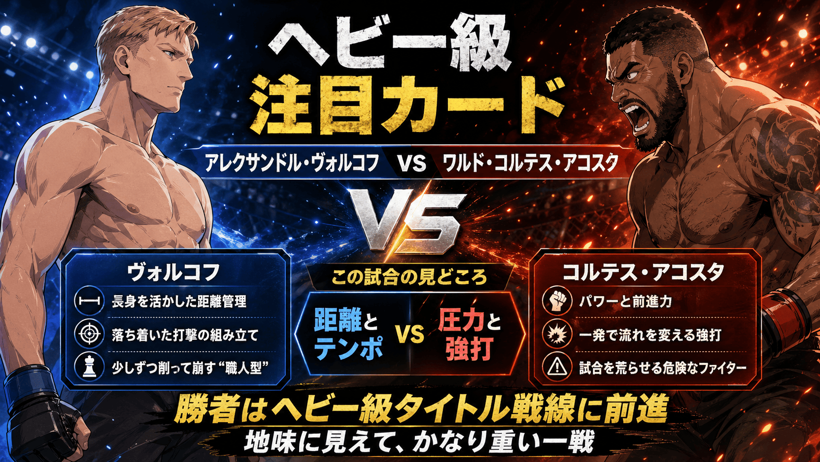 アレクサンドル・ヴォルコフ vs ワルド・コルテス・アコスタの試合イメージ画像