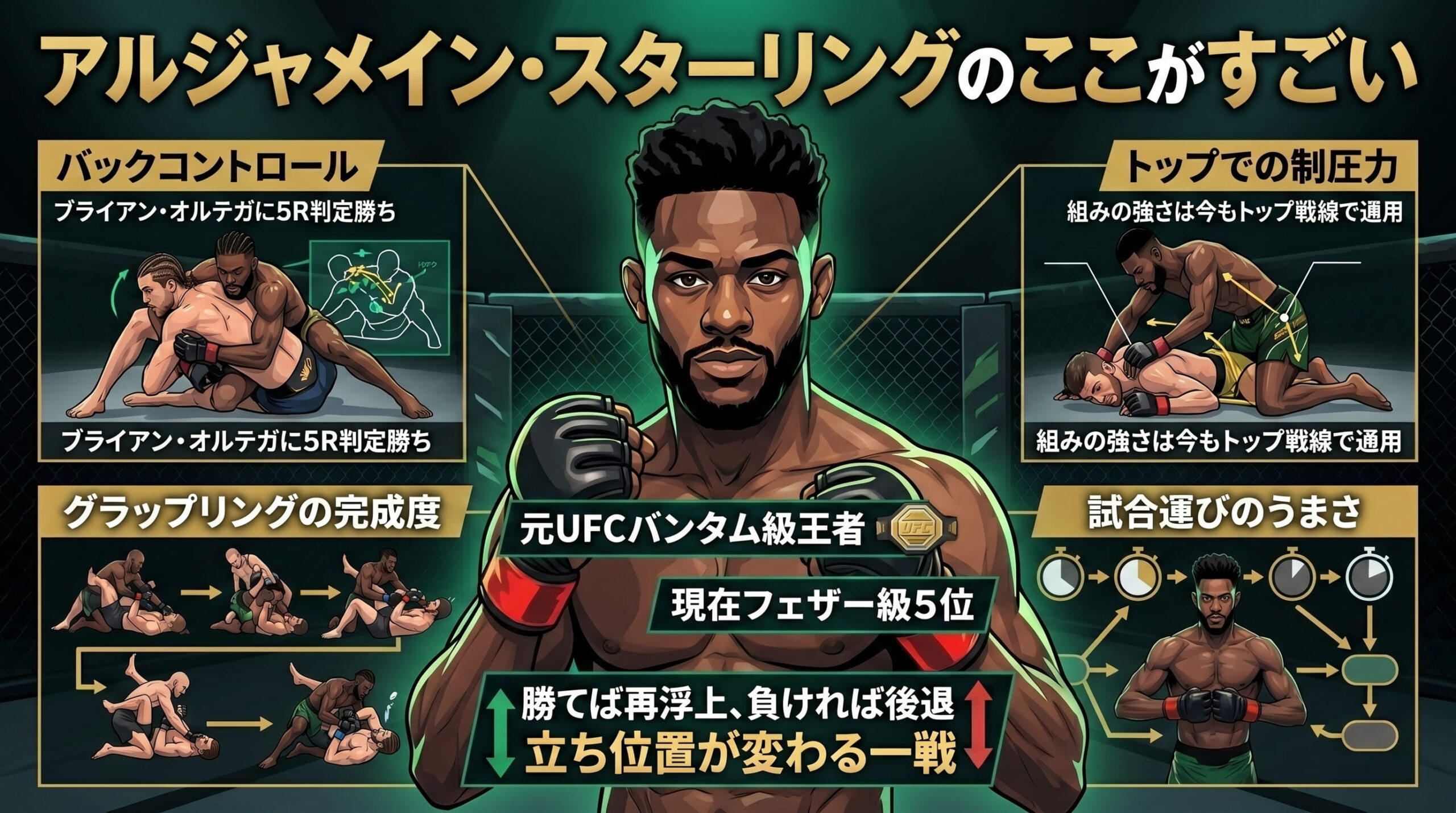 アルジャメイン・スターリングの魅力をまとめた画像