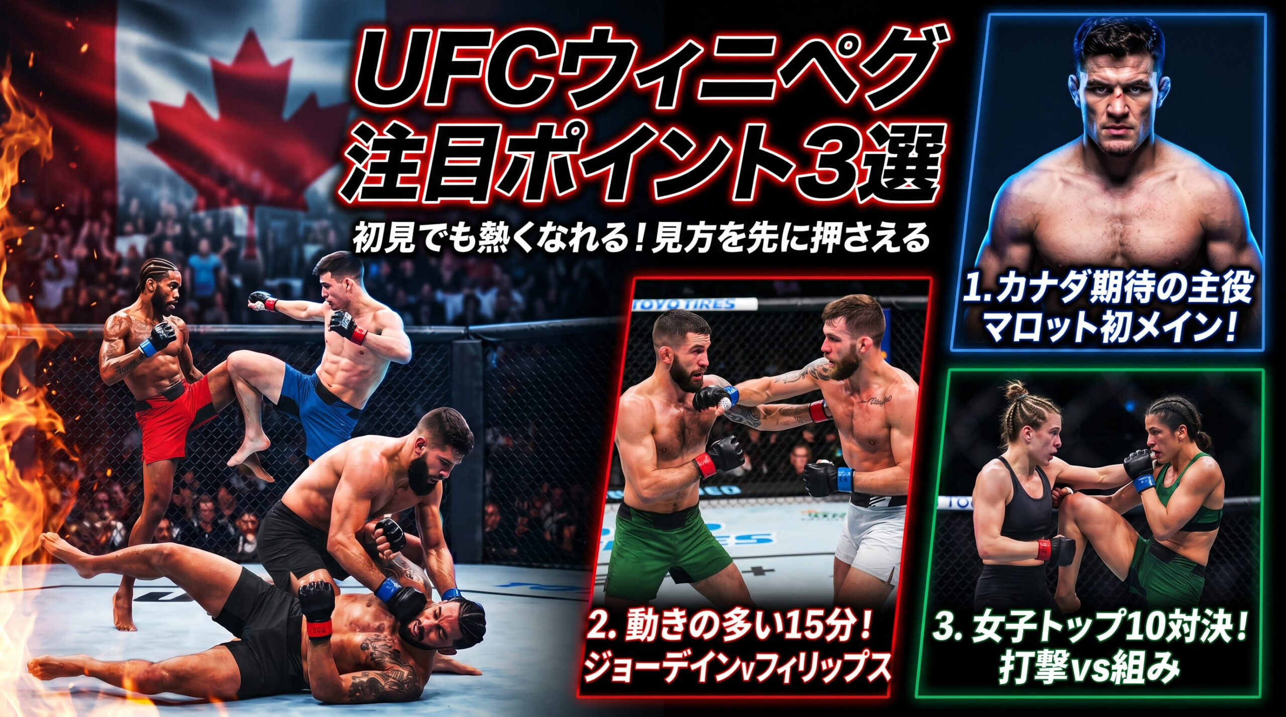 Top 3 things to watch out for at UFC Winnipeg  Get started with the key points to enjoy even if it's your first time watching