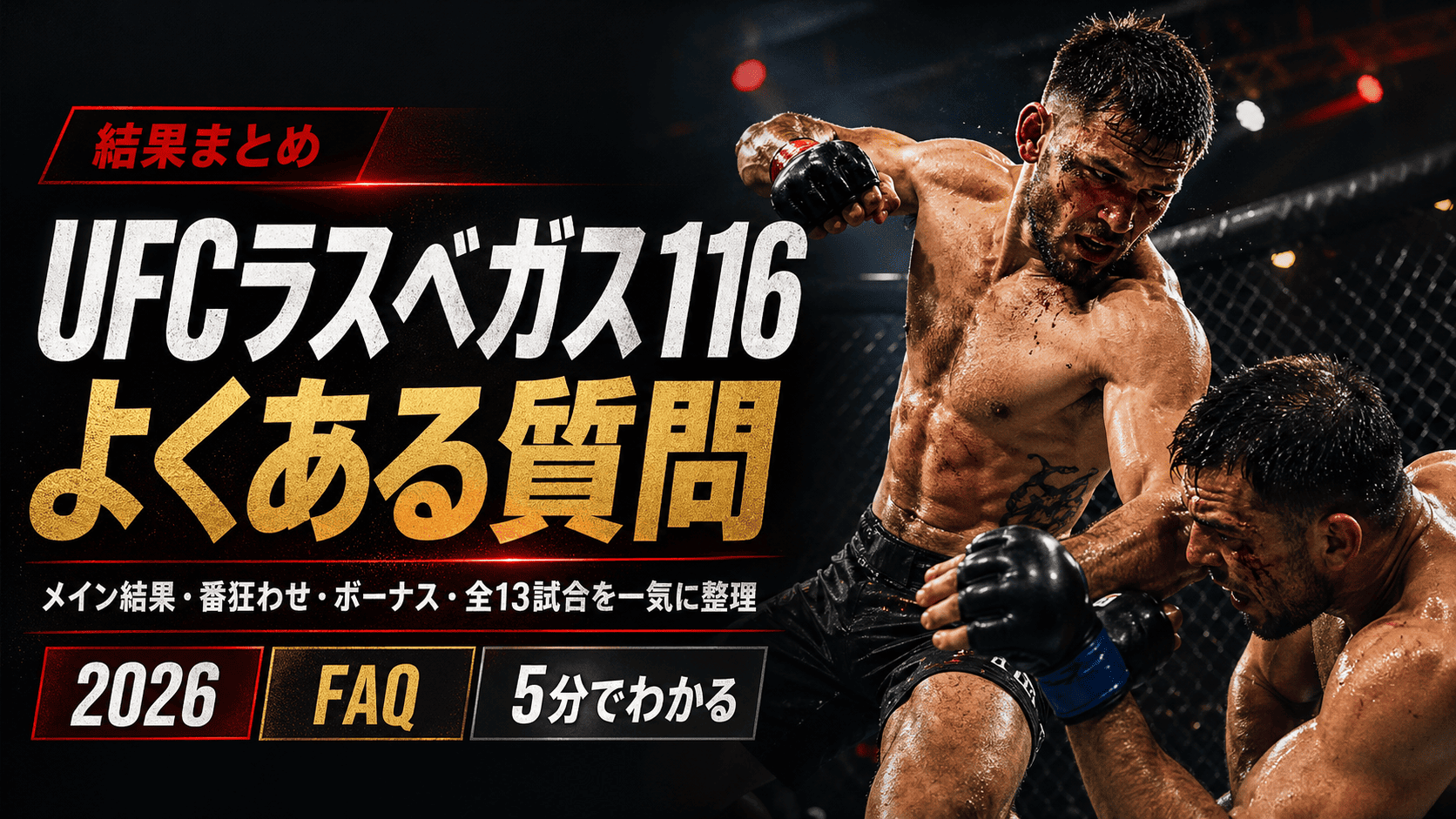 UFC Las Vegas 116 2026 Frequently Asked Questions (FAQ)