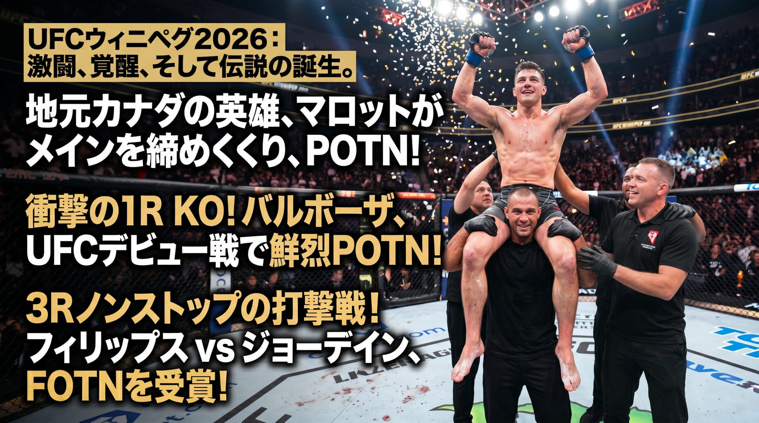 UFC Winnipeg 2026 Bonus Recipients