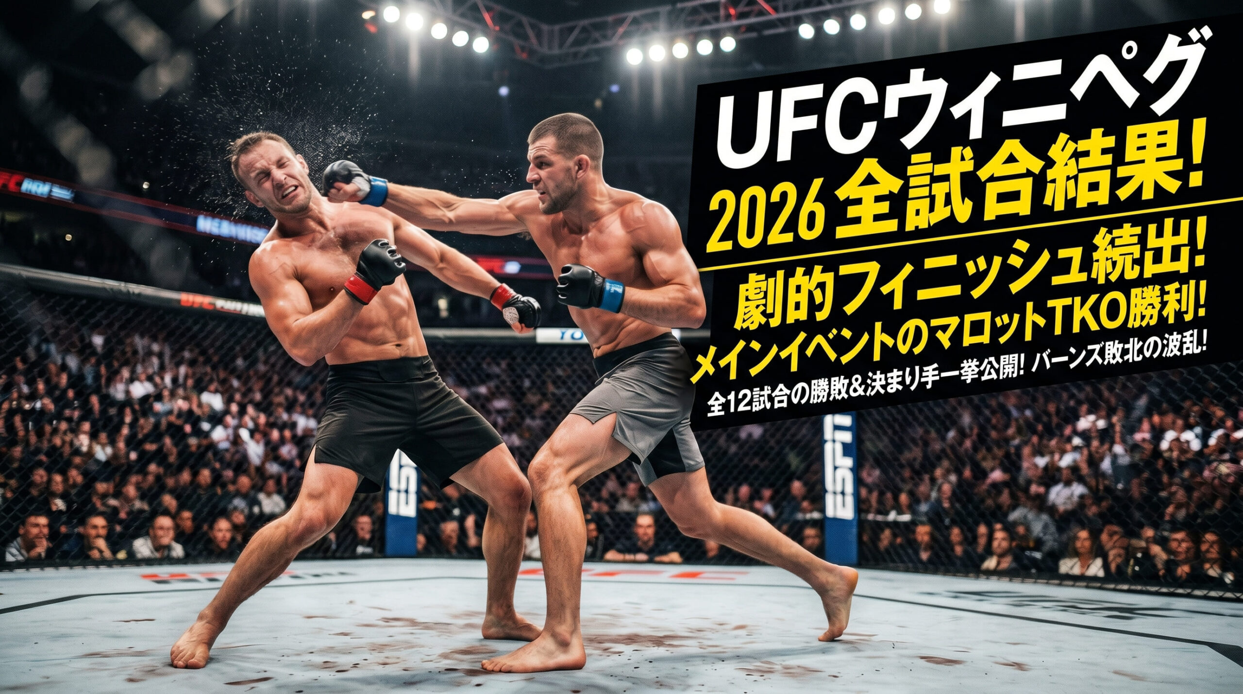 UFC Winnipeg 2026 Complete Match Results List