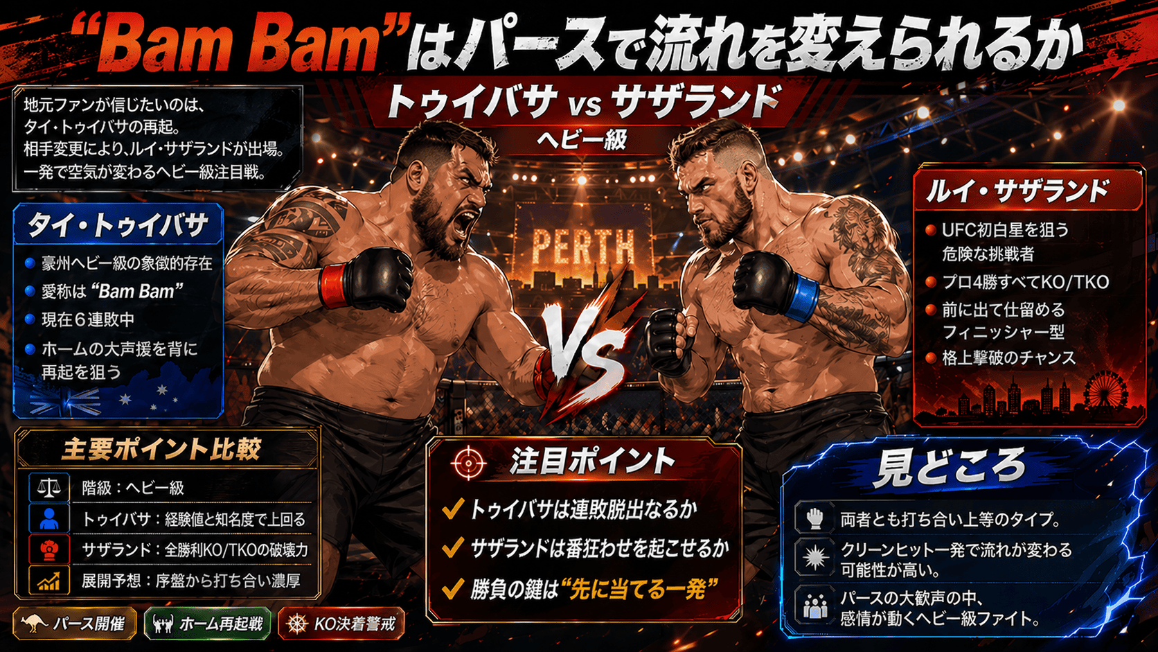 タイ・トゥイバサ vs ルイ・サザランドの試合イメージ画像