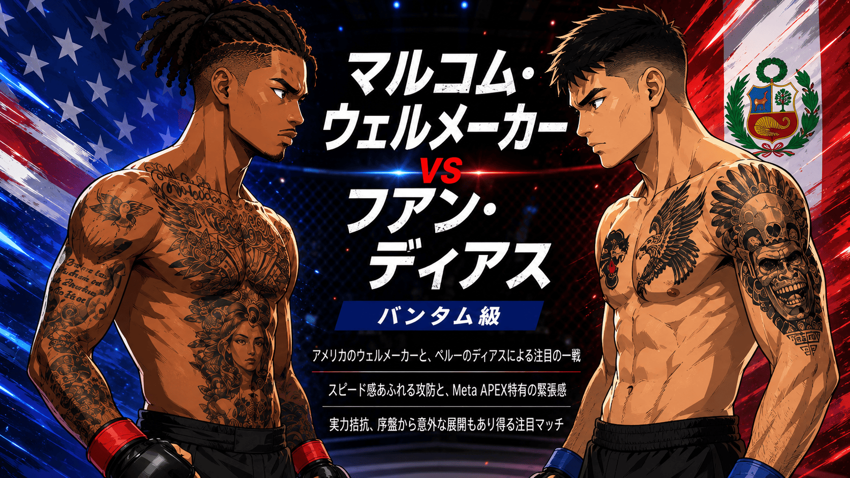 マルコム・ウェルメーカー vs フアン・ディアスの試合イメージ画像