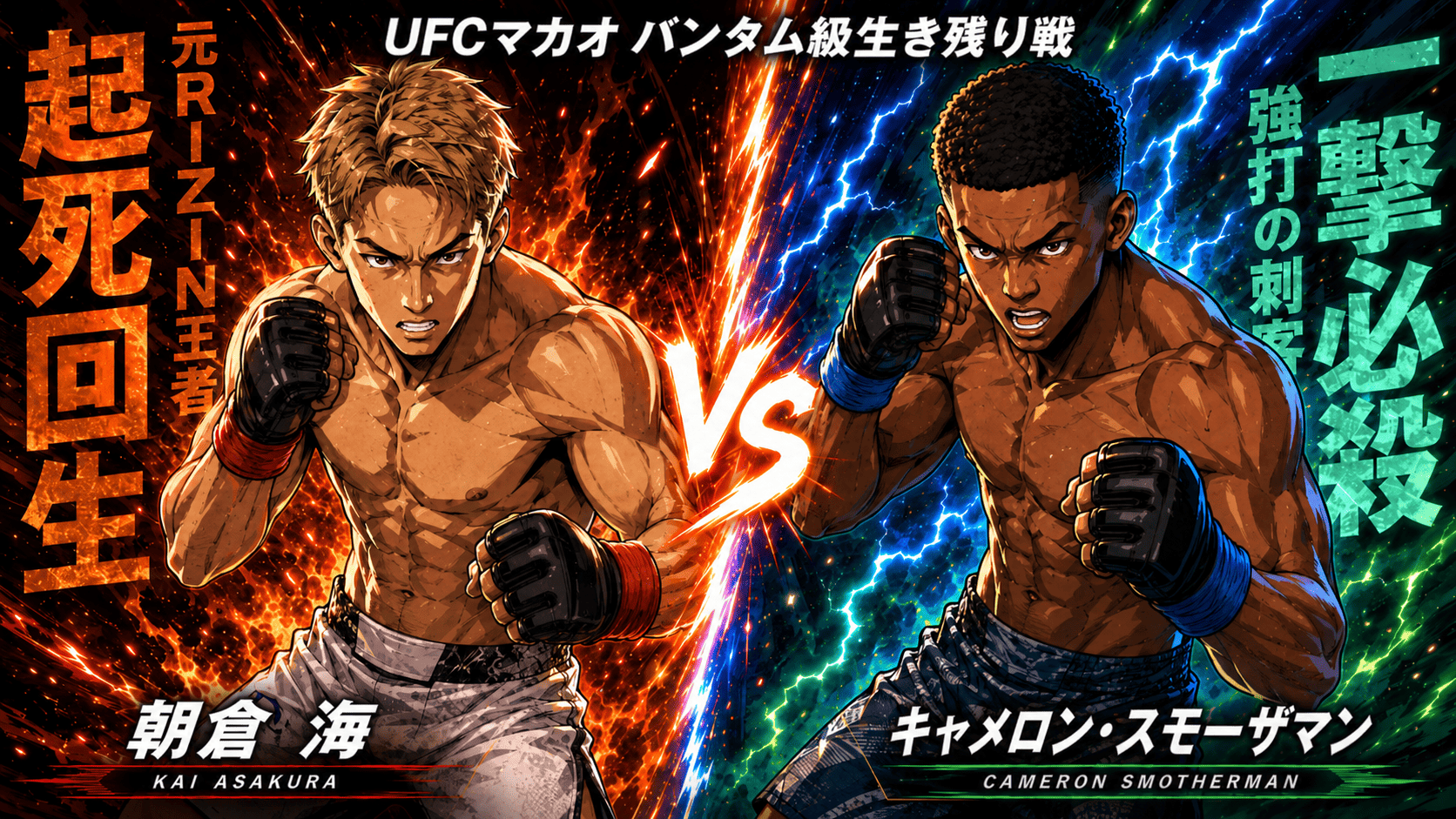 朝倉海 vs キャメロン・スモザーマンの試合イメージ画像1