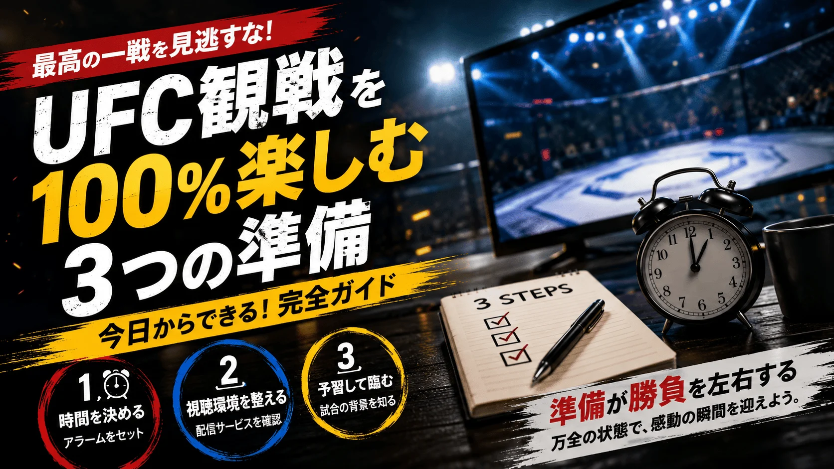 UFCアブダビ観戦前に行う3つの準備