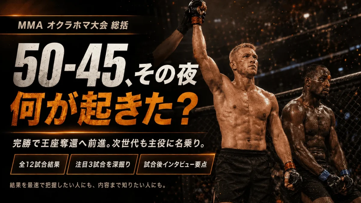 【UFCオクラホマシティ結果】デュ・プレシvsウスマン｜元王者対決は50-45完勝、マクミレンは記録更新のKO・全12試合を解説
