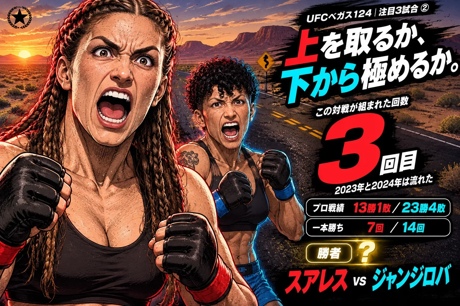 UFCファイトナイト・ラスベガス124のコ・メインで対戦するタティアナ・スアレスとヴィーナ・ジャンジロバ